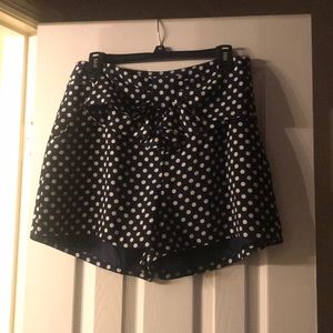 High waisted polka dot shorts